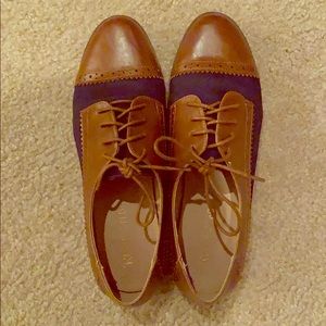 Navy & Leather Oxfords